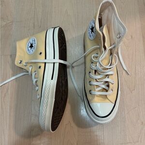 Yellow High Top Converse Size 7.5